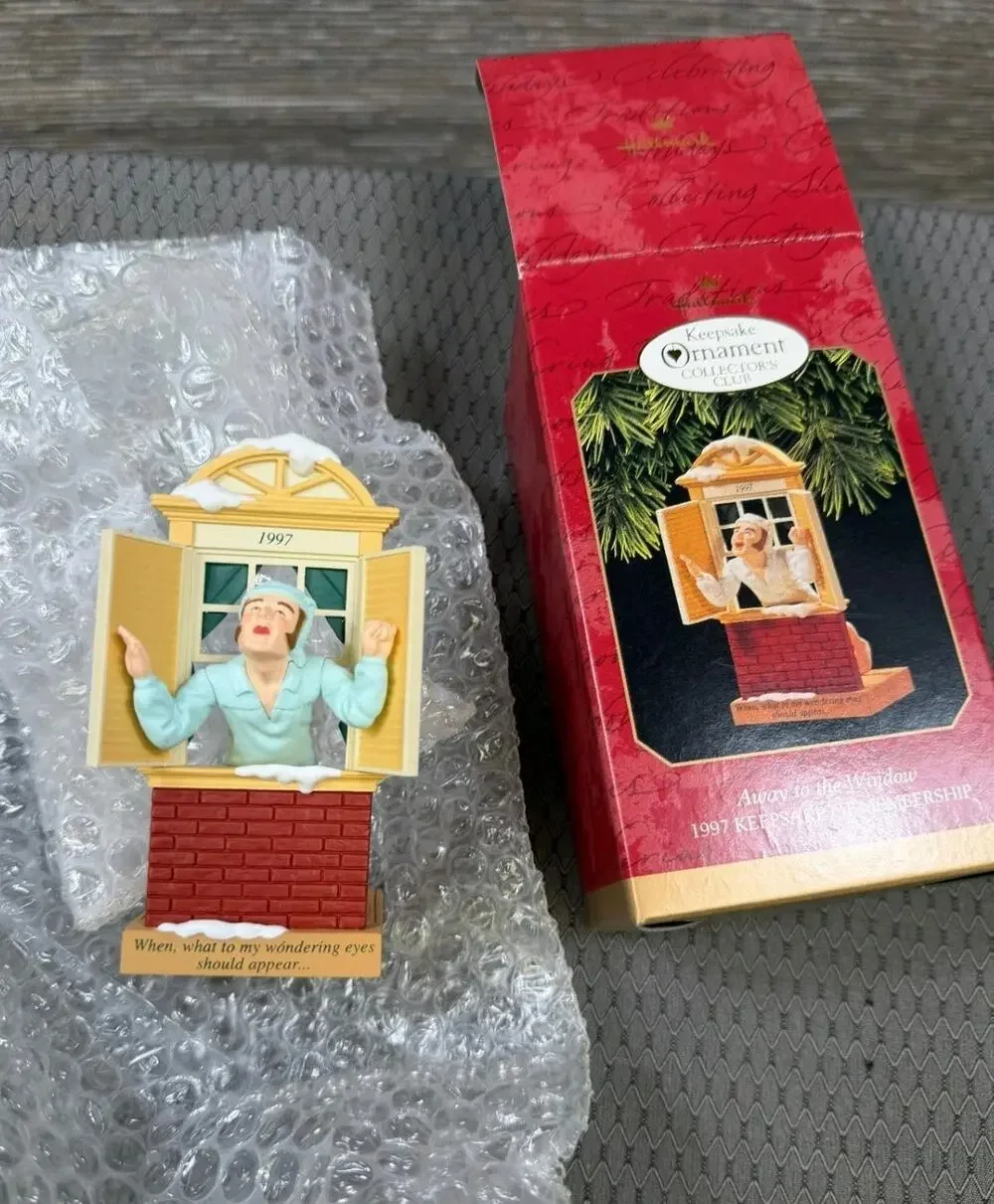 Vintage Hallmark Keepsake 1997 Away to The Window Ornament NEW
